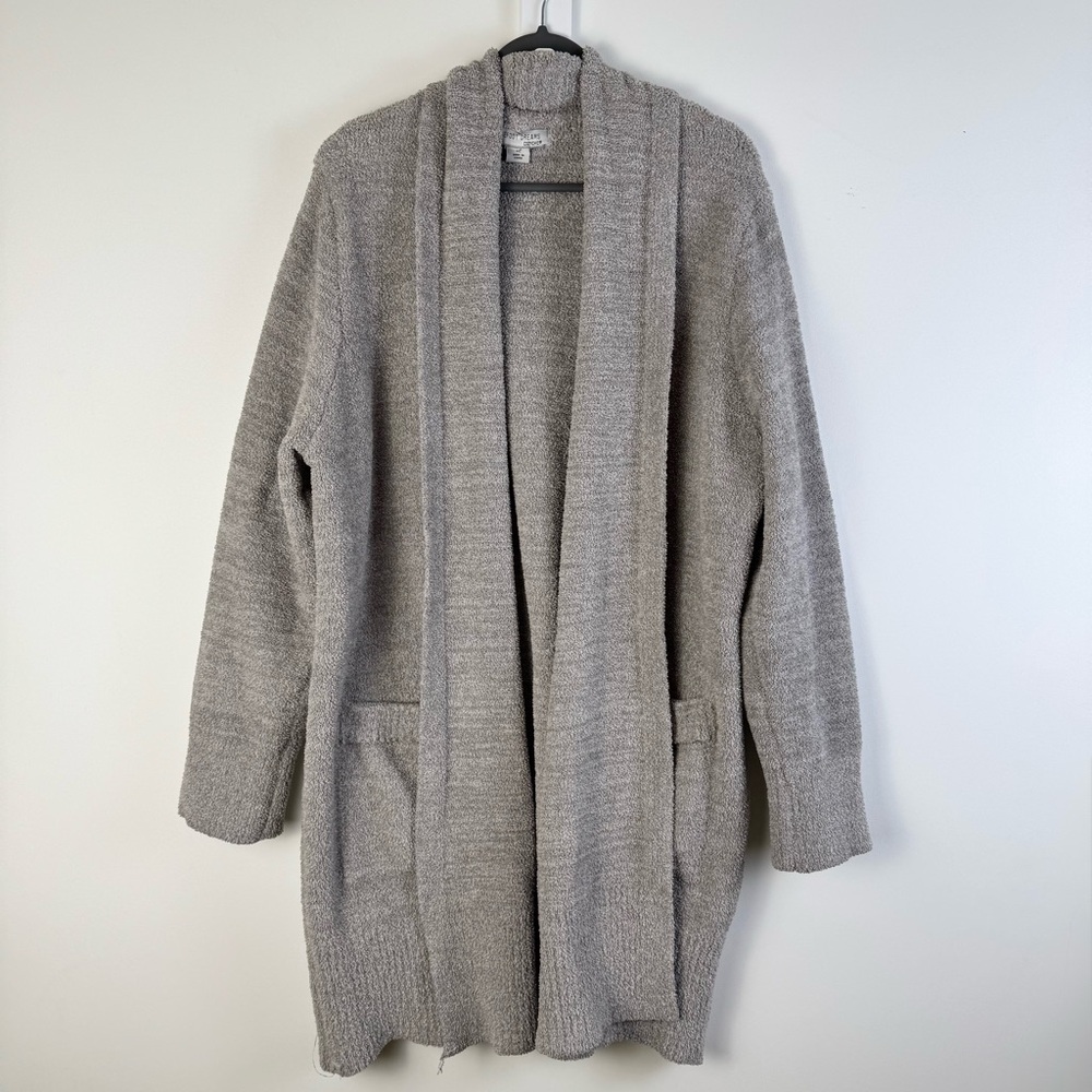Barefoot Dreams Cozy Chic Cozychic Cali Knit Cardigan Grey XL X-large Longline